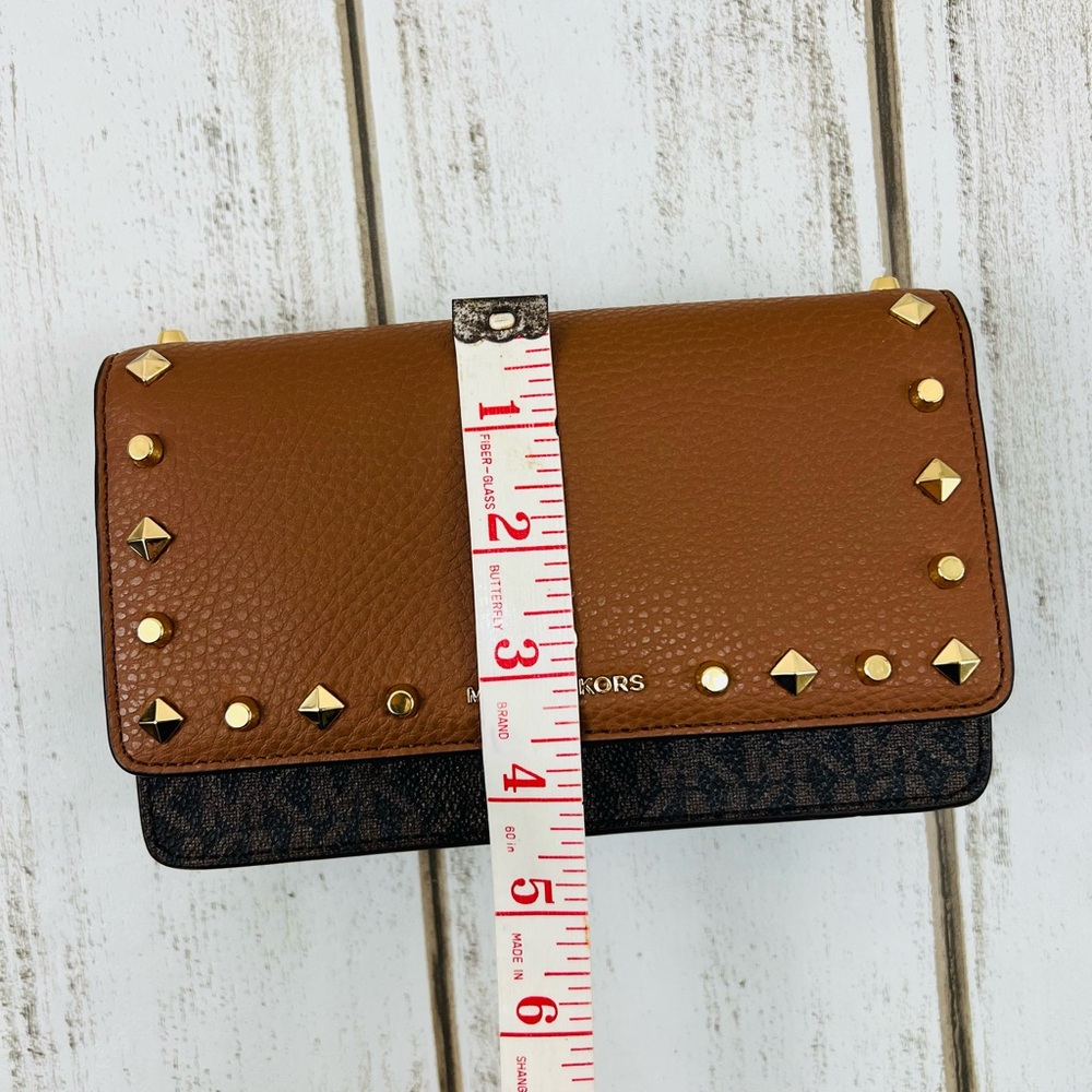 Michael Kors Signature Logo Small Phone Crossbody Bag Wallet - Picture 11 of 13